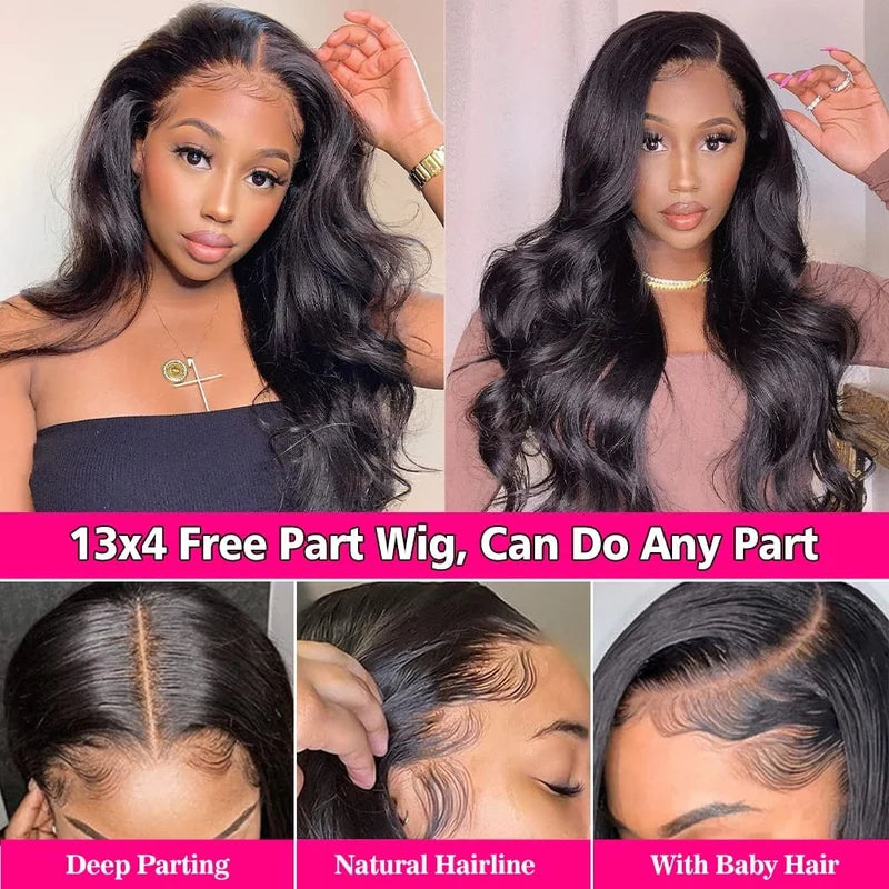 Body Wave Human Hair Wig – 13x4 Lace Frontal