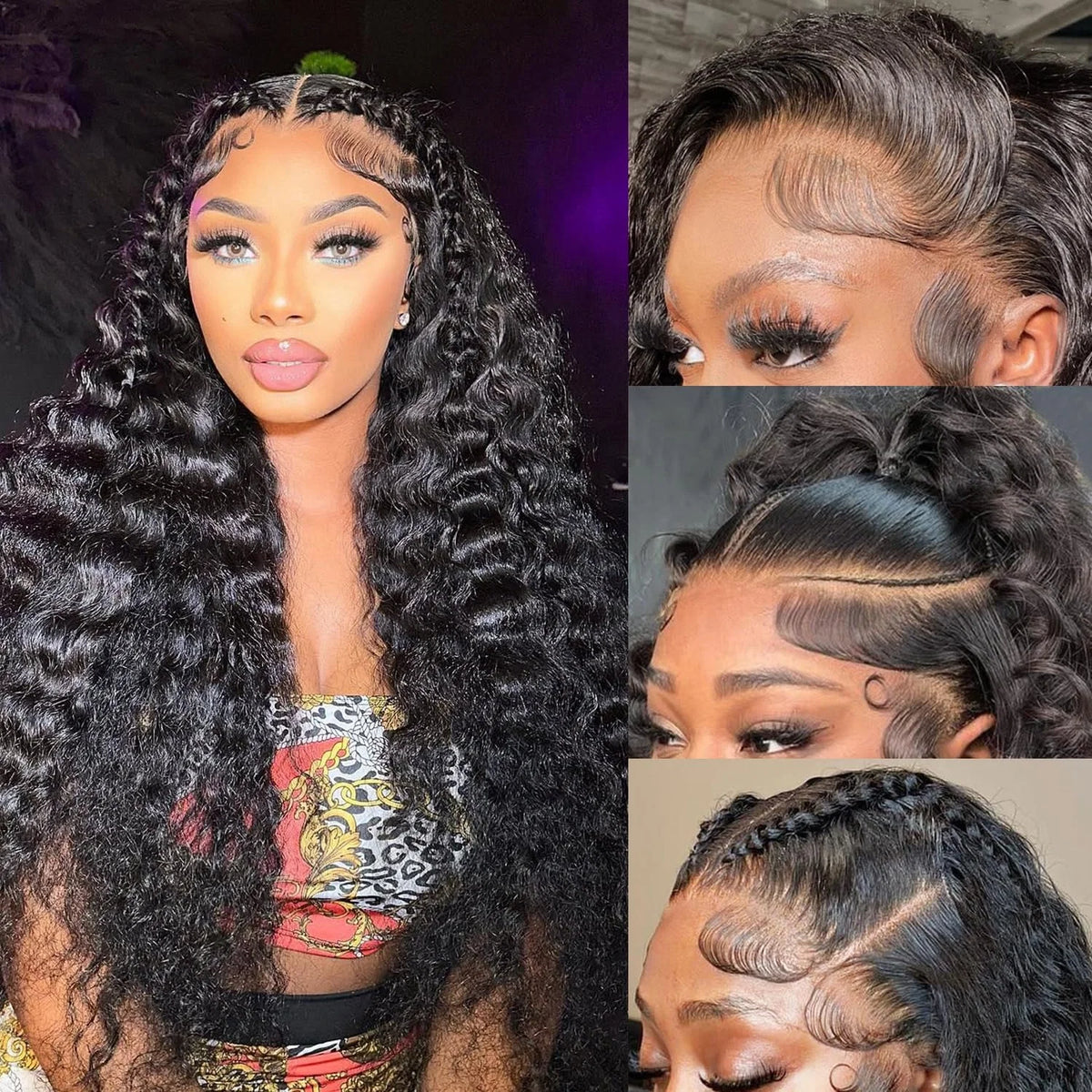 Deep Wave Human Hair Wig – 13x4 Lace Frontal