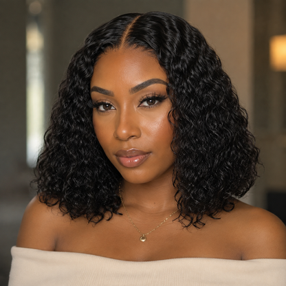 Deep Wave Human Hair Wig – 5x5 Lace Closure