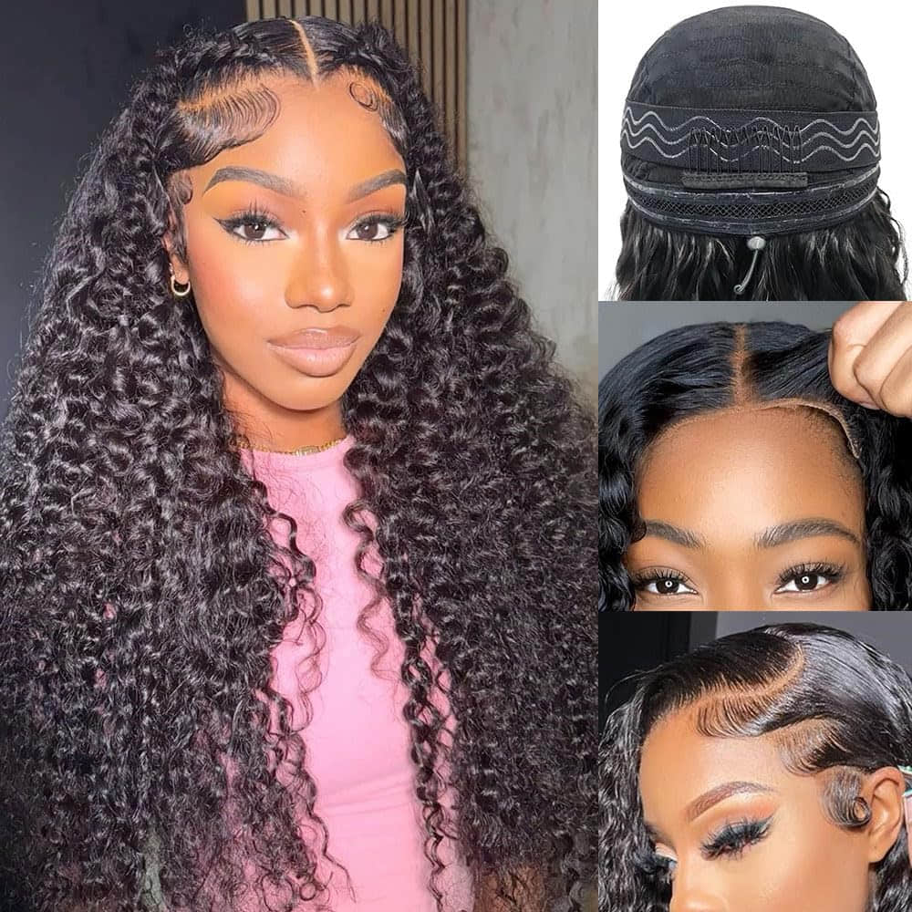 Deep Wave Human Hair Wig – 5x5 Lace Closure