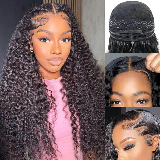 Deep Wave Human Hair Wig – 5x5 Lace Closure