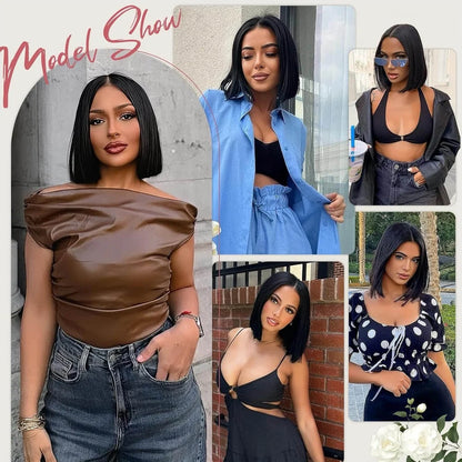 Straight Human Hair Wig – 5x5 Lace Closure
