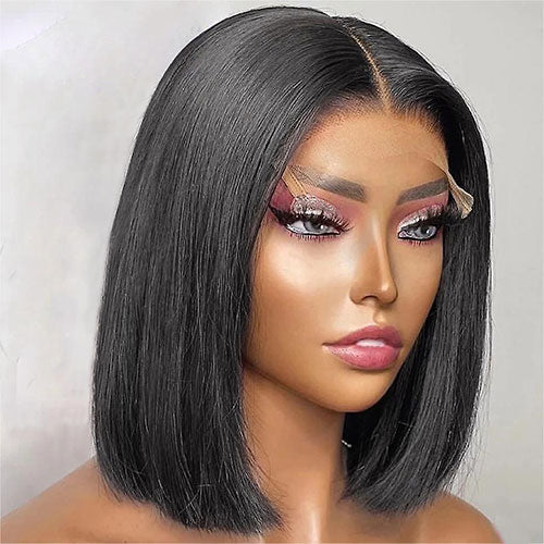 Straight Human Hair Wig – 5x5 Lace Closure