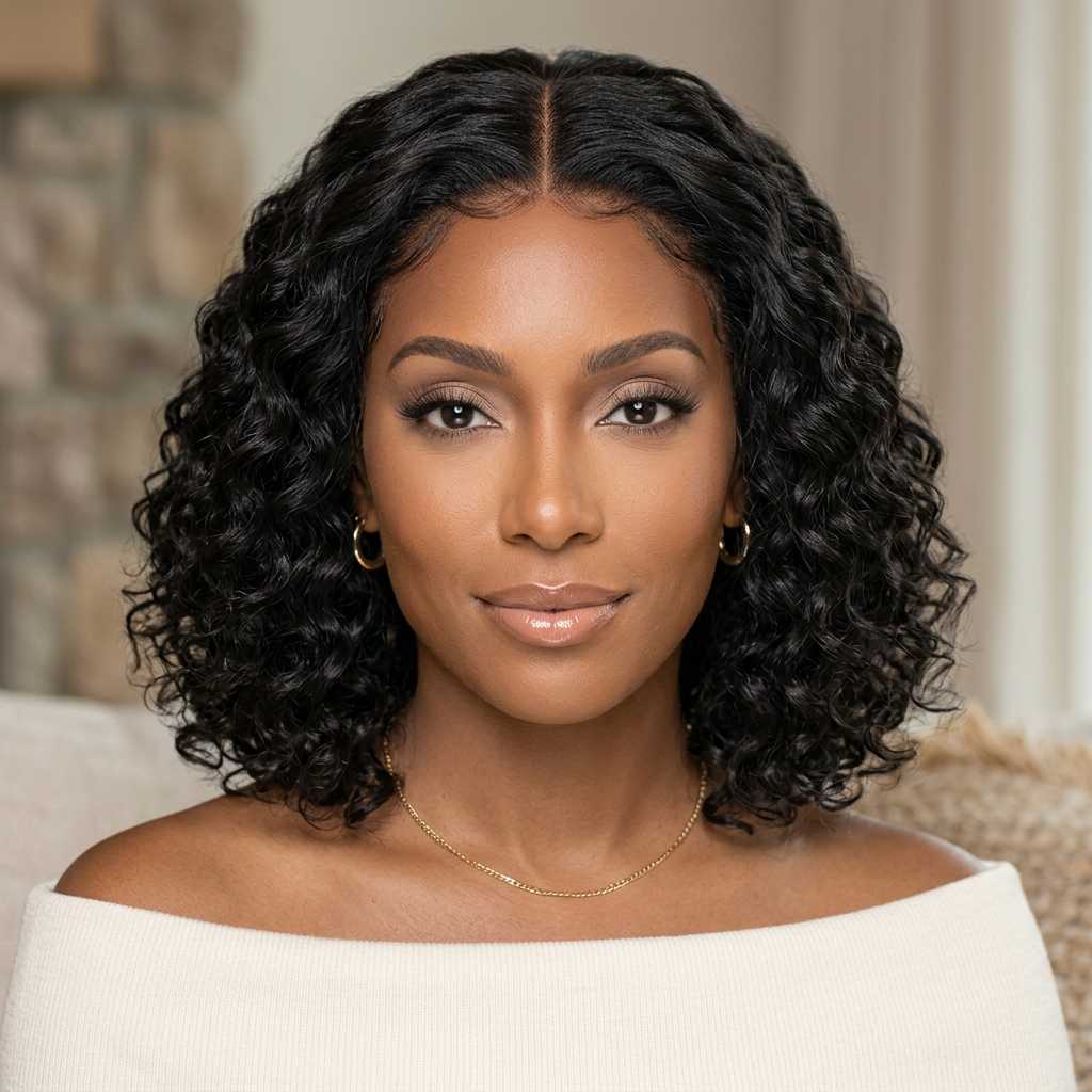 Deep Wave Human Hair Wig – 5x5 Lace Closure