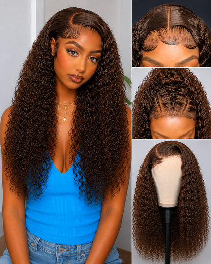 Water Wave Human Hair Wig – 13x4 Lace Frontal