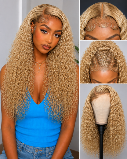 Water Wave Human Hair Wig – 13x4 Lace Frontal
