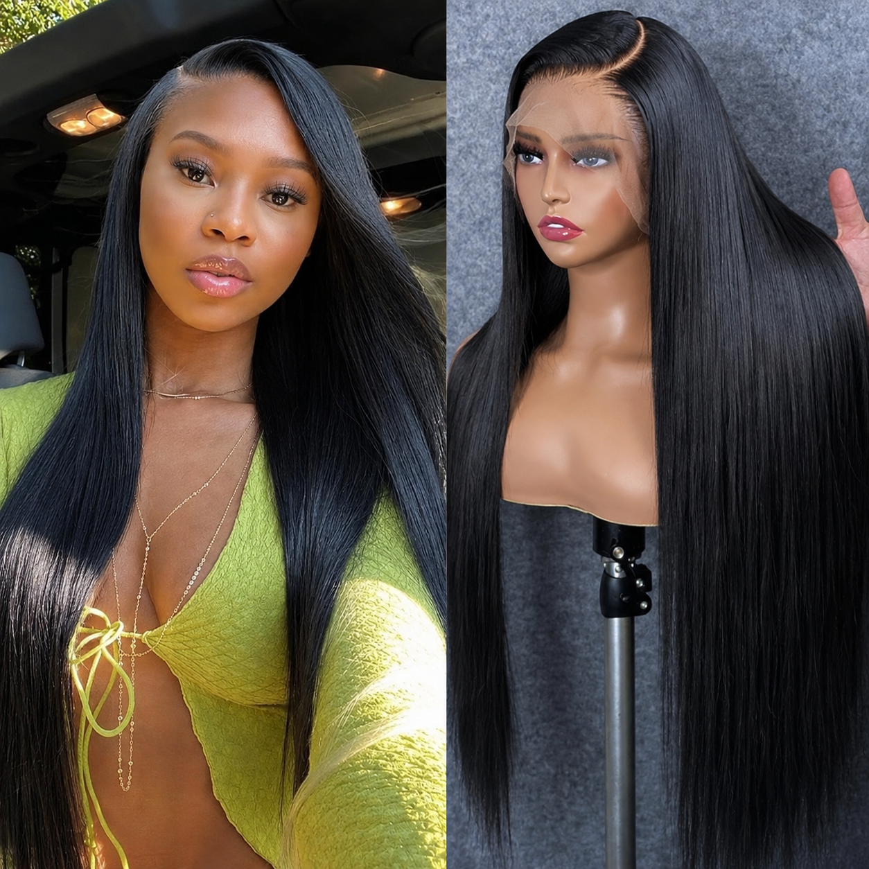 Straight Human Hair Wig – 13x4 Lace Frontal
