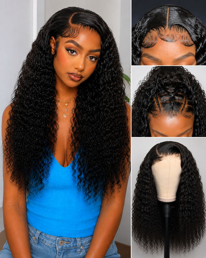 Water Wave Human Hair Wig – 13x4 Lace Frontal